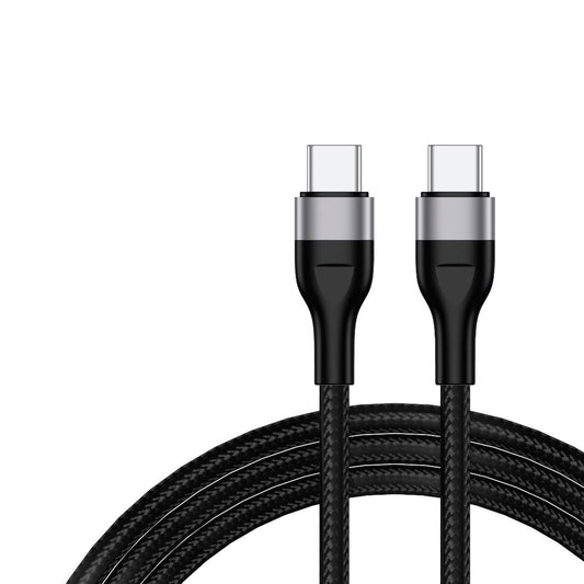 Cable for USB-C Devices, 60W, Braided, 3 Ft | U-107 (Black)