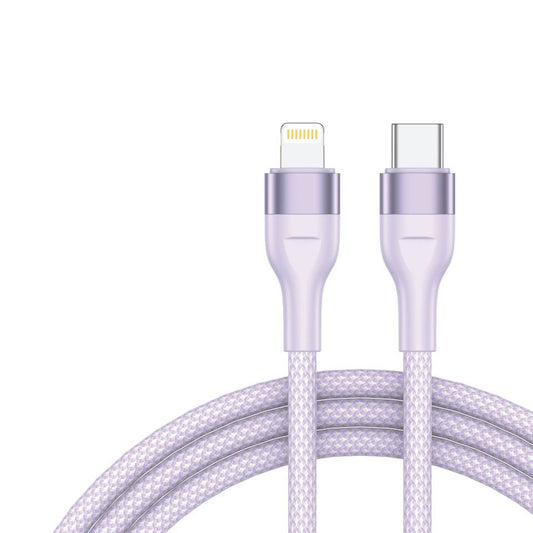 Cable for USB-C Devices, 60W, Braided, 3 Ft | U-107 (Purple)